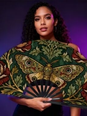 🦋Beautiful Green Butterfly 🦋Folding Fan🦋NWT